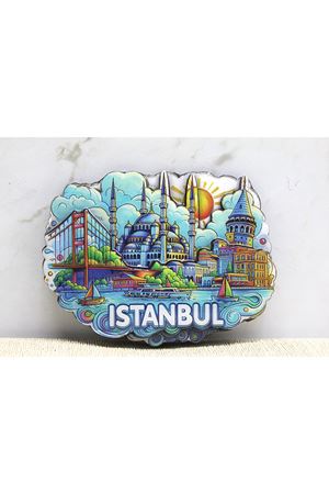 Ahşap İstanbul Temalı Magnet - Model 11