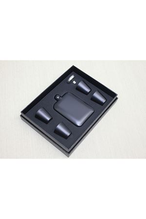 4 Shot Bardaklı Matara Seti Siyah