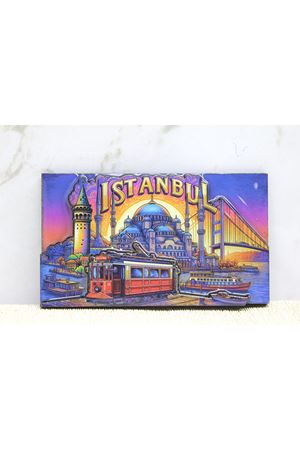 Ahşap İstanbul Temalı Magnet - Model 13