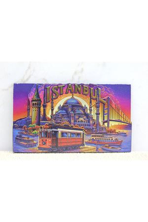 Ahşap İstanbul Temalı Magnet - Model 9