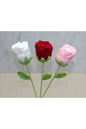 El Örgüsü Tekli Gül Gonca