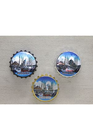 İstanbul Temalı Gazoz Kapağı Magnet - Model 3