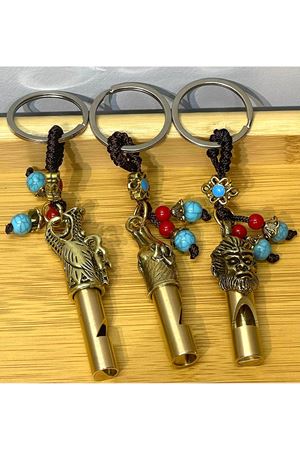 Metal Figürlü Düdük Anahtarlık