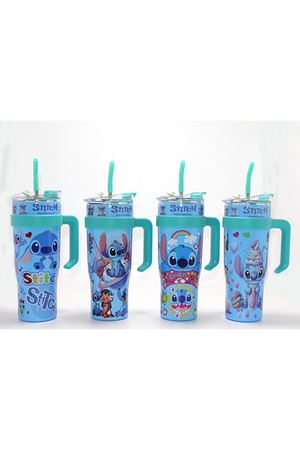 Sevimli Stitch Pipetli Termos Suluk