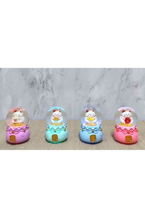 Şans Kedisi Işıklı Kar Küresi