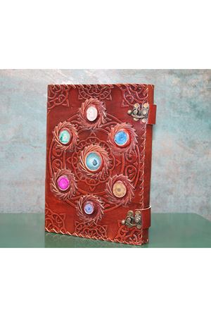 Taşlı Deri Defter Model 12