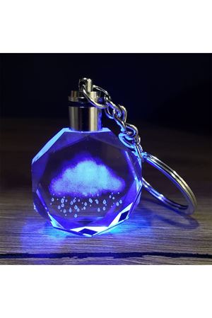 Yağmur Bulutu Tasarımlı Renk Değiştiren Anahtarlık