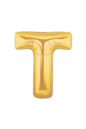 Altın Sarısı Folyo T Harfi Balon 1 Metre