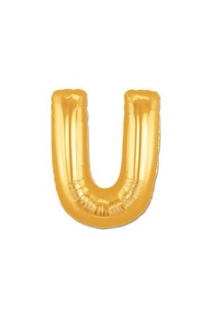 Altın Sarısı Folyo U Harfi Balon 1 Metre