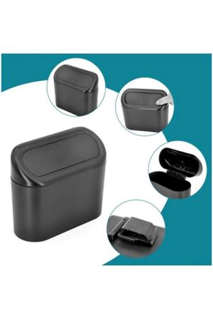 Araba Çöp Kutusu Kapaklı Organize Siyah Renk