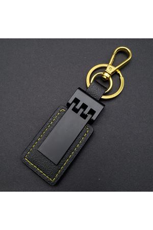 Siyah Gold Deri Metal Anahtarlık