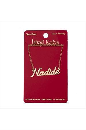 Nadide İsimli Kolye (Kişiye Özel) - Sarı