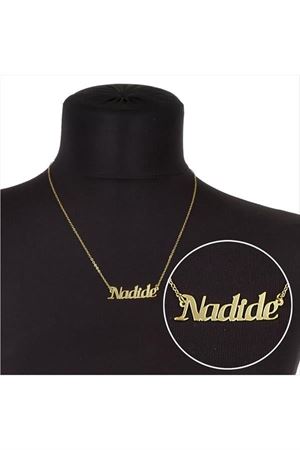 Nadide İsimli Kolye (Kişiye Özel) - Sarı