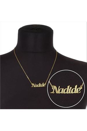 Nadide İsimli Kolye (Kişiye Özel) - Sarı