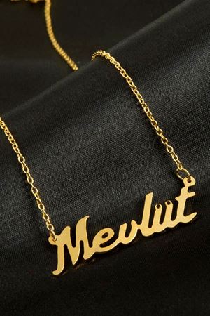 MEvlüt İsimli Kolye (Kişiye Özel) - Sarı