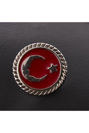 Ay Yıldız Yaka Rozet - Gümüş Rengi
