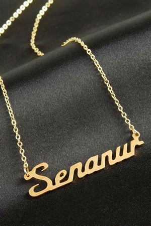 Senanur İsimli Kolye (Kişiye Özel) - Sarı