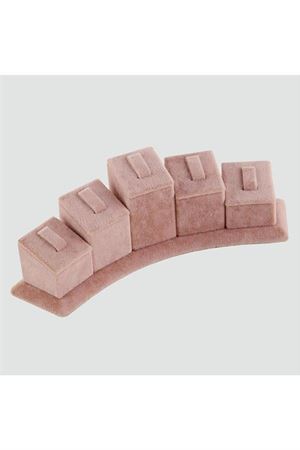 5'li Anfora Kumaş Yüzük Standı - Açık Pembe