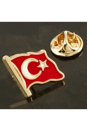 Ay Yıldız Yaka Rozet - Sarı