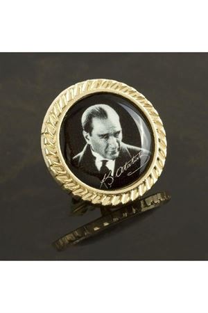 Atatürk Yaka Rozet - Sarı