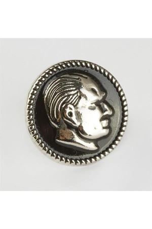 Atatürk Yaka Rozet - Gümüş Rengi