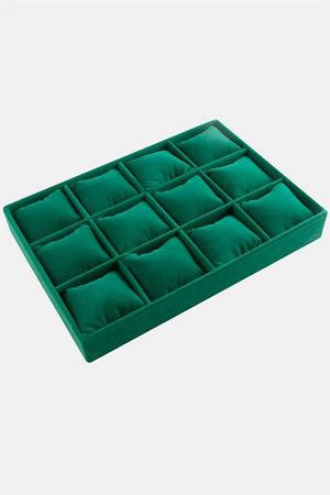 12'li Anfora Kumaş Yastıklı Tabla - Yeşil
