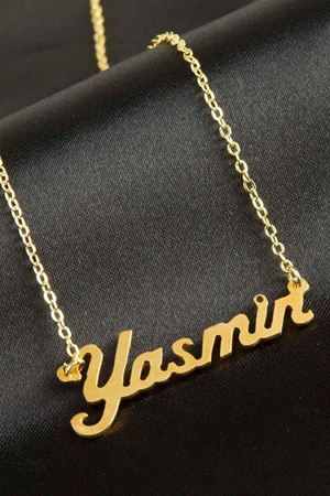 Yasmin İsimli Kolye (Kişiye Özel) - Sarı