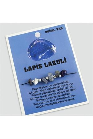 Lapis Doğaltaşlı İp Bileklik - Lacivert