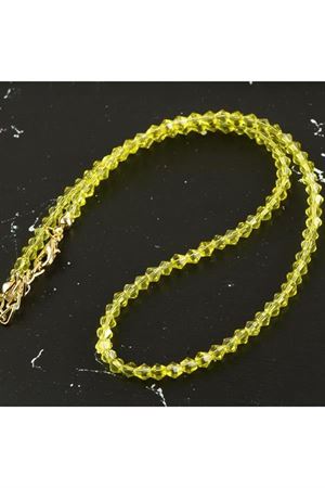 4 mm Kristal Kolye - Sarı