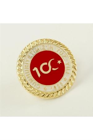 Cumhuriyetin 100. Yılına Özel Yaka Rozet - Sarı