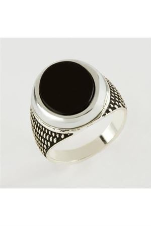 Yuvarlak Metal Erkek Yüzük - Gümüş Rengi