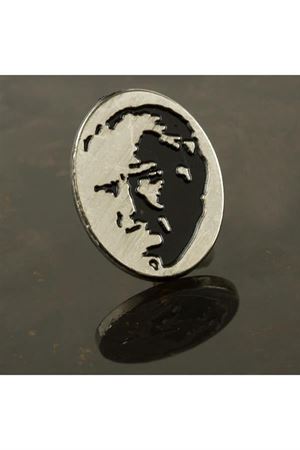 Atatürk Yaka Rozet - Gümüş Rengi