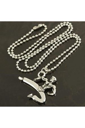 Karateci Metal Kolye - Gümüş Rengi