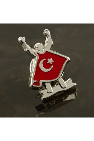 Ay Yıldız Yaka Rozet - Gümüş Rengi