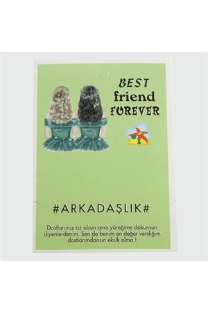 3'lü Arkadaşlık Bileklik Kartı - Yeşil