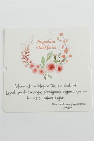 Marteniçka Bileklik Kartı - Beyaz