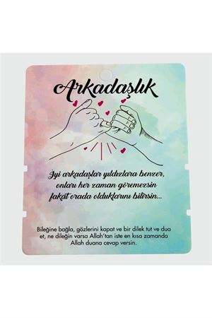 2'li Arkadaşlık Bileklik Kartı - Mavi