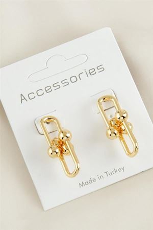 Tfny Yeni Sezon Metal Küpe - Sarı