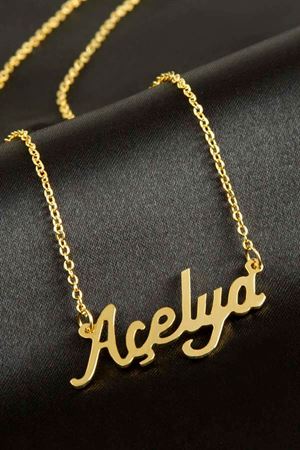 Açelya isimli kolye (Kişiye Özel) - Sarı