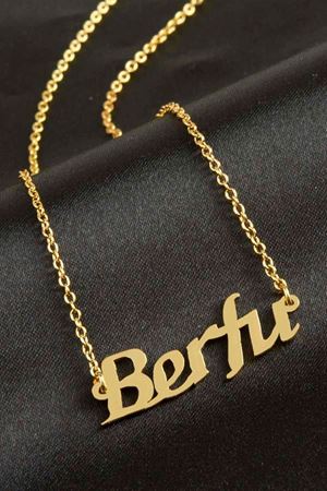 Berfu isimli kolye (Kişiye Özel) - Sarı