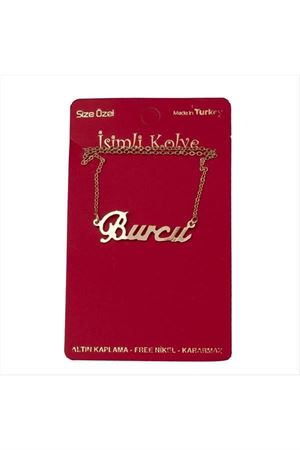 Burcu isimli kolye (Kişiye Özel) - Sarı