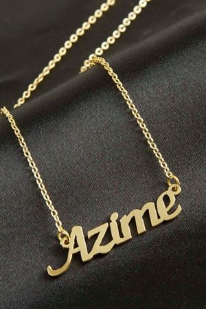 Azime isimli kolye (Kişiye Özel) - Sarı