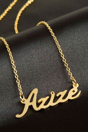 Azize isimli kolye (Kişiye Özel) - Sarı