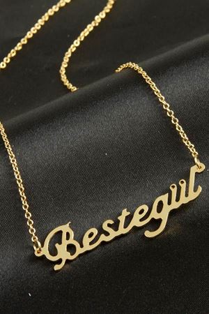 Bestegül isimli kolye (Kişiye Özel) - Sarı