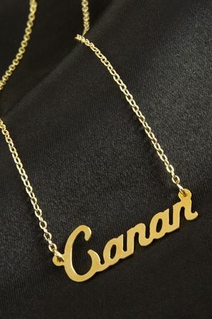 Canan isimli kolye (Kişiye Özel) - Sarı