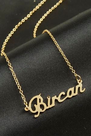Bircan isimli kolye (Kişiye Özel) - Sarı