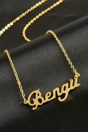 Bengü isimli kolye (Kişiye Özel) - Sarı