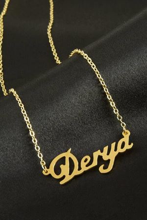 Derya isimli kolye (Kişiye Özel) - Sarı