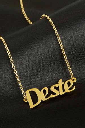 Deste isimli kolye (Kişiye Özel) - Sarı