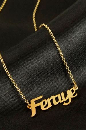 Feraye isimli kolye (Kişiye Özel) - Sarı